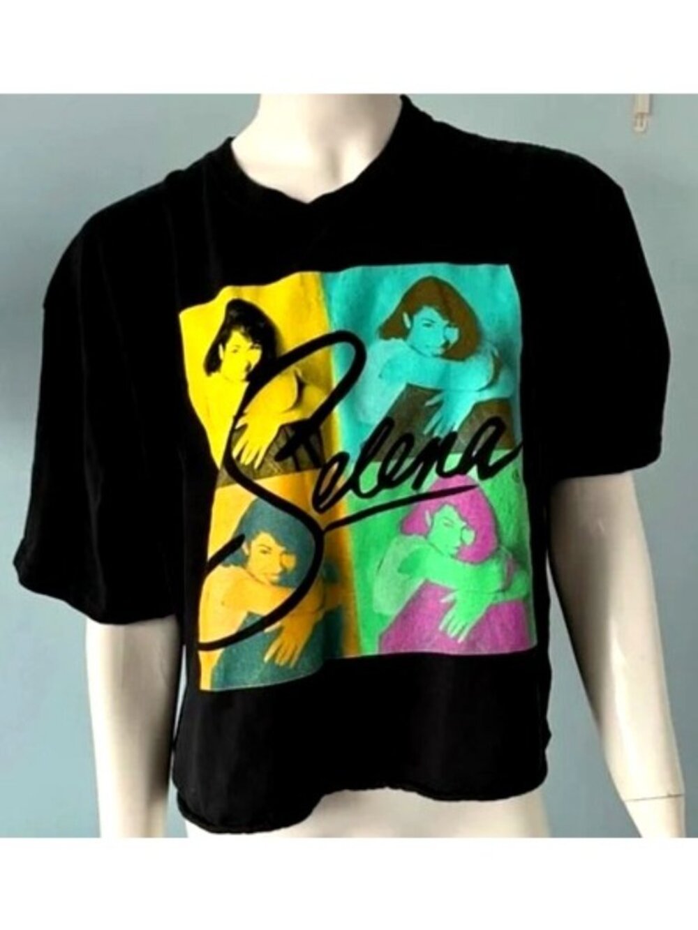 Selena Quintanilla Pop Art Graphic Tee Black XL - Picture 2 of 9